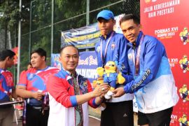 Pornas Kopri XVI - Tenis Lapangan Kaltara sumbangkan medali perak