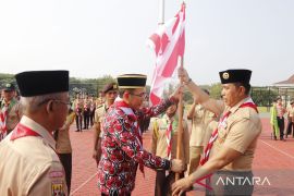 Bupati Bekasi lepas 69 Pramuka peserta Jambore Dunia hingga Regional