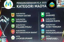 Sabang raih penghargaan kota layak anak predikat madya