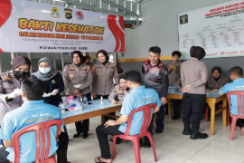 Polwan Polda Babel gelar Bakti Kesehatan di LPKA Kelas II Pangkalpinang