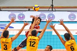 Timnas voli Indonesia libas tuan rumah Filipina 3 set langsung