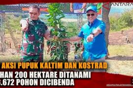 Pupuk Kaltim.dan Kostrad tanam 63.672 pohon di lahan 200 hektare di Cibenda
