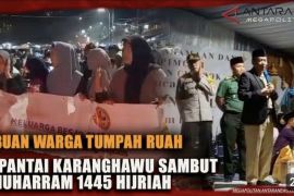 Ribuan warga tumpah ruah di Pantai Karanghawu sambut Tahun Baru Islam