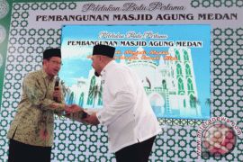 Menara Masjid Agung bakal jadi  bangunan tertinggi pertama di Medan