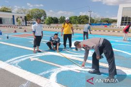 Polresta Banjarmasin benahi lapangan uji praktek SIM sesuai petunjuk Korlantas