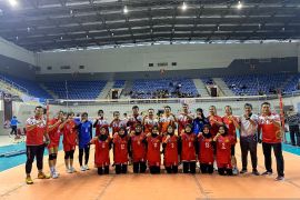 Tim Voli Putri Babel kembali menang usai tundukkan tim tuan rumah Sumsel dengan skor 3-1