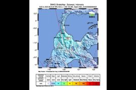 Gempa 5,3 guncang wilayah timur laut Sigi Sulawesi Tengah