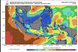 BMKG imbau masyarakat pesisir waspadai gelombang tinggi capai 4 meter