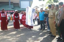 Pelajar Tanah Laut antusias ikuti lomba gerak jalan