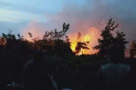 Dua lahan gambut di Singkawang terbakar