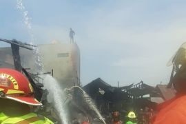 Belasan rumah di Kecamatan Kelua terbakar