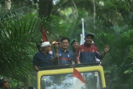 Api obor Porprov VI membara dari Aek Anget Desa Kundi