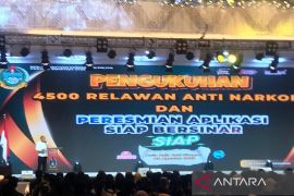 Gubernur kukuhkan 4.500 relawan guna bantu turunkan pengguna narkoba di Sumut