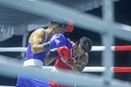 Tiga petinju Bangka Barat menangkan laga pembuka cabor tinju Porprov VI Babel