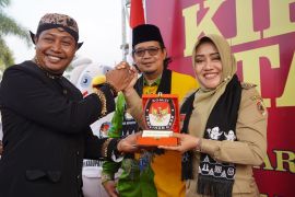 Bupati Mojokerto sambut kedatangan Kirab Pemilu 2024
