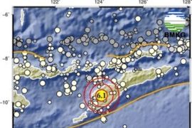 Gempa  magnutudo 6,1 guncang Pulau Timor