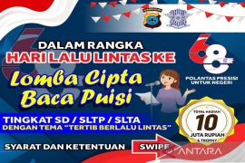 Ditlantas Polda Kalsel gelar lomba baca puisi meriahkan HUT Lalu Lintas ke-68