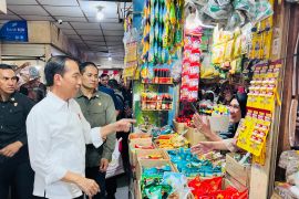 Presiden Jokowi pantau harga pangan di Pasar Johar Karawang