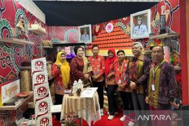Beragam jenis kerajinan daerah Bangka Selatan diminati pengunjung di pameran Kriyanusa di JCC Senayan