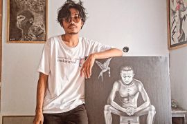 Mengenal Rudini pelukis dari kaki Gunung Rinjani