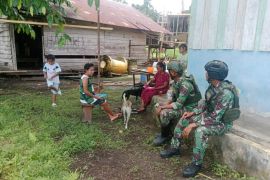 Satgas TNI Yonif 133/YS sosialisasikan pencegahan rabies di Distrik Aifat