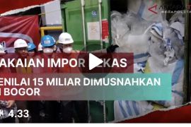 Pakaian impor bekas ilegal senilai Rp15 miliar dimusnahkan di Bogor
