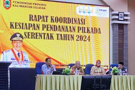 Badan Kesbangpol Kalsel bahas kesiapan anggaran Pilkada 2024