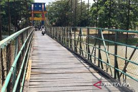 Jembatan Gantung Palu kembali kokoh dengan kayu baru Page 1 Small