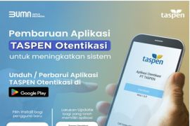 PT Taspen imbau penerima pensiun gunakan aplikasi Taspen Otentikasi versi 1.6.9