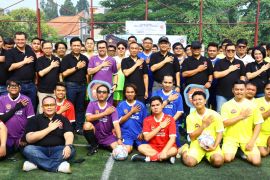 Perkuat silaturahmi, Polri dan wartawan gelar "Seven Soccer"