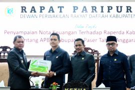 DPRD Paser gelar paripurna nota keuangan raperda APBD 2024