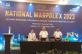 Kemenhub gelar latihan penanggulangan pencemaran minyak di laut