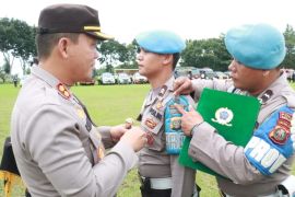 Polres Simalungun apel Pasukan Operasi Mantap Brata Toba 2023-2024