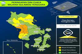 BMKG prediksi Kabupaten Kolaka dan Kolaka Timur mulai hujan kategori sedang
