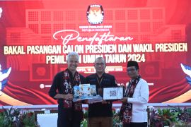 Ganjar-Mahfud resmi mendaftar sebagai capres-cawapres di KPU RI