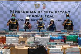 Bea Cukai Jatim I musnahkan 9.166.000 batang rokok ilegal