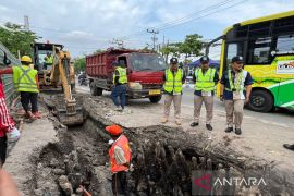 Dua kecamatan di Banjarmasin alami gangguan air 12 jam akibat pipa bocor