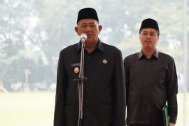Walau diguyur hujan peringatan Sumpah Pemuda di Langkat tetap dilaksanakan