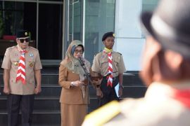 Kontingen Pramuka Pematang Siantar berangkat ke Kaldera Toba