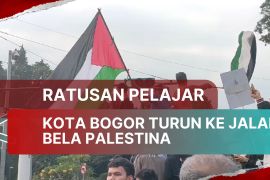 Ratusan pelajar Kota Bogor turun ke jalan bela Palestina