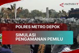 Polres Metro Depok simulasi pengamanan pemilu