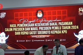 KPU sebut tiga pasangan Bacapres-Bacawapres penuhi syarat kesehatan
