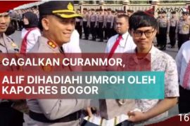 Gagalkan curanmor, Alif dihadiahi umroh oleh Kapolres Bogor