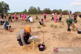 Polres Bangka Selatan tanam pohon di Hutan Lindung
