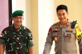 Kapolda Kaltara sambut hangat kunjungan kerja Danrem 092/Maharajalila di Mapolda Kaltara