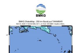 Belum ada laporan kerusakan, BPBD Kepulauan Tanimbar terus pantau dampak gempa magnitudo 7,2