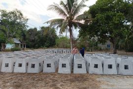 PT Timah - Kelompok Nelayan Bangka buat 207 rumah ikan