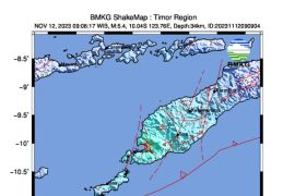 Kupang diguncang gempa magnitudo 5,4