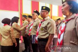 43 Pramuka Pulang Pisau terima penghargaan lencana Pancawarsa