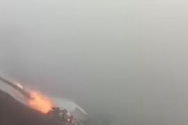 Pesawat tempur TNI AU jatuh di areal pertanian warga di Pasuruan